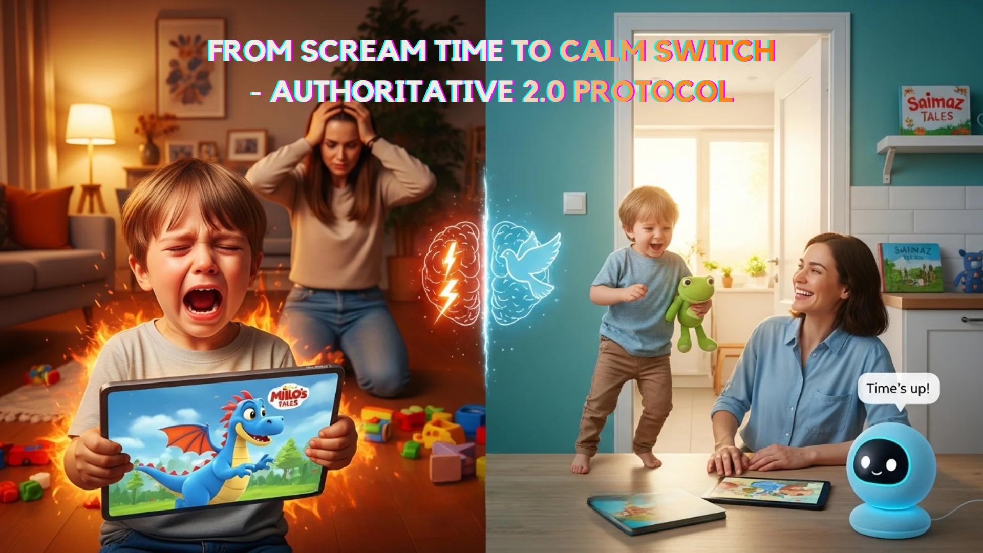 Parent using the Saimaz Protocol and an AI assistant to end screen-time meltdowns through neuro-affirming connection and firm boundaries.